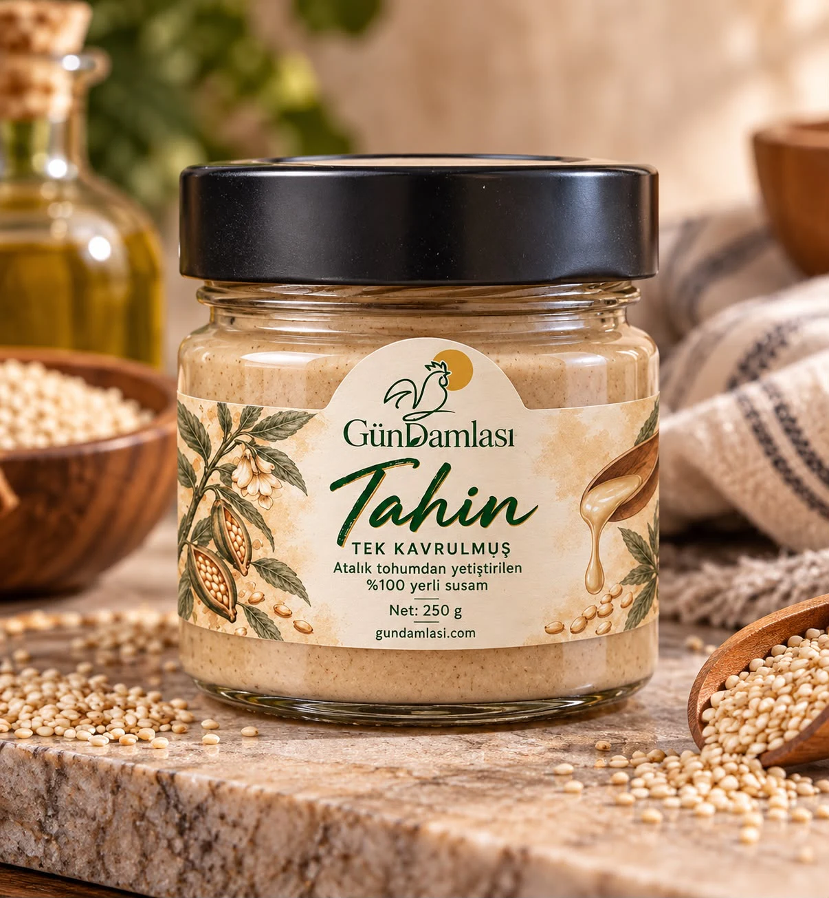 Tek Kavrulmuş Deşte Susam Tahini