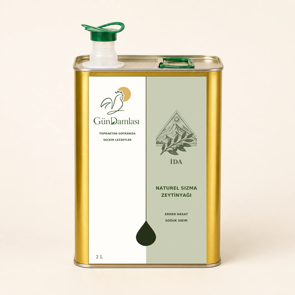 İda 2 litre · Teneke ambalajı