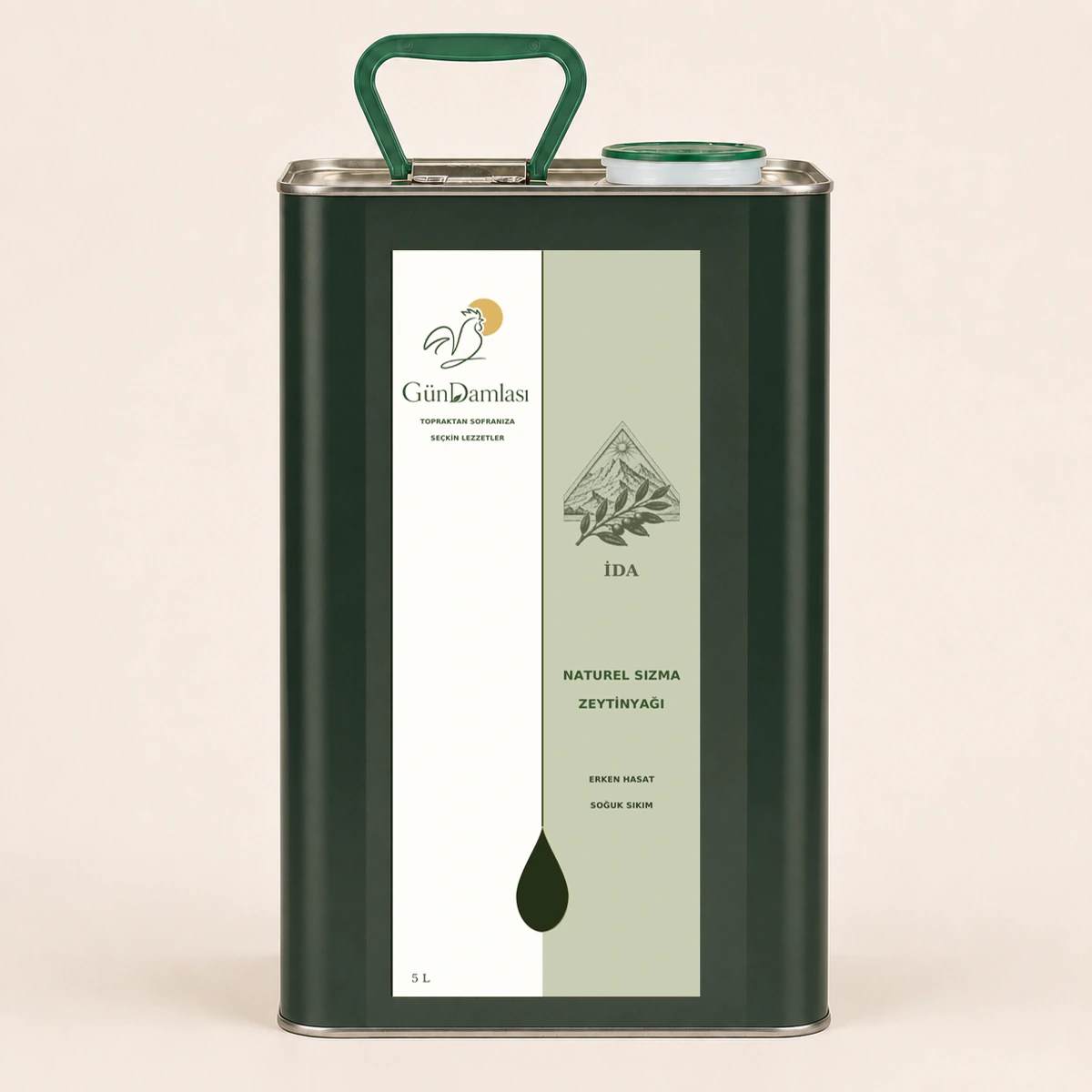 İda 5 litre · Teneke ambalajı