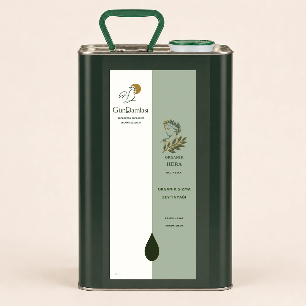 Organik Hera 5 litre · Teneke ambalajı