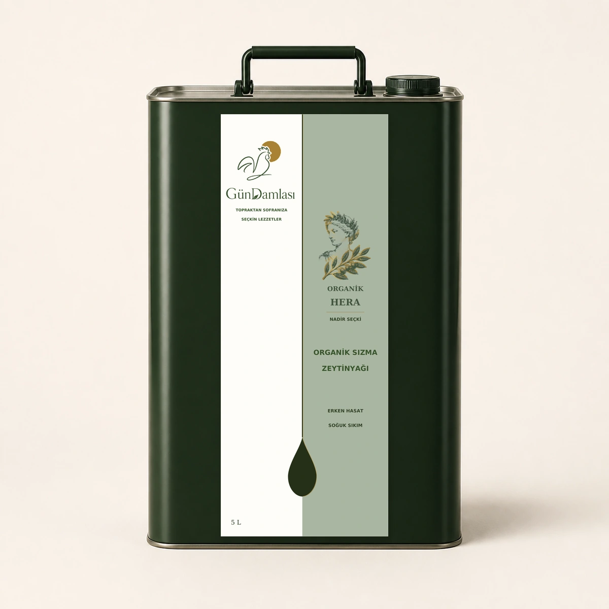Organik Hera 5 litre · Teneke ambalajı