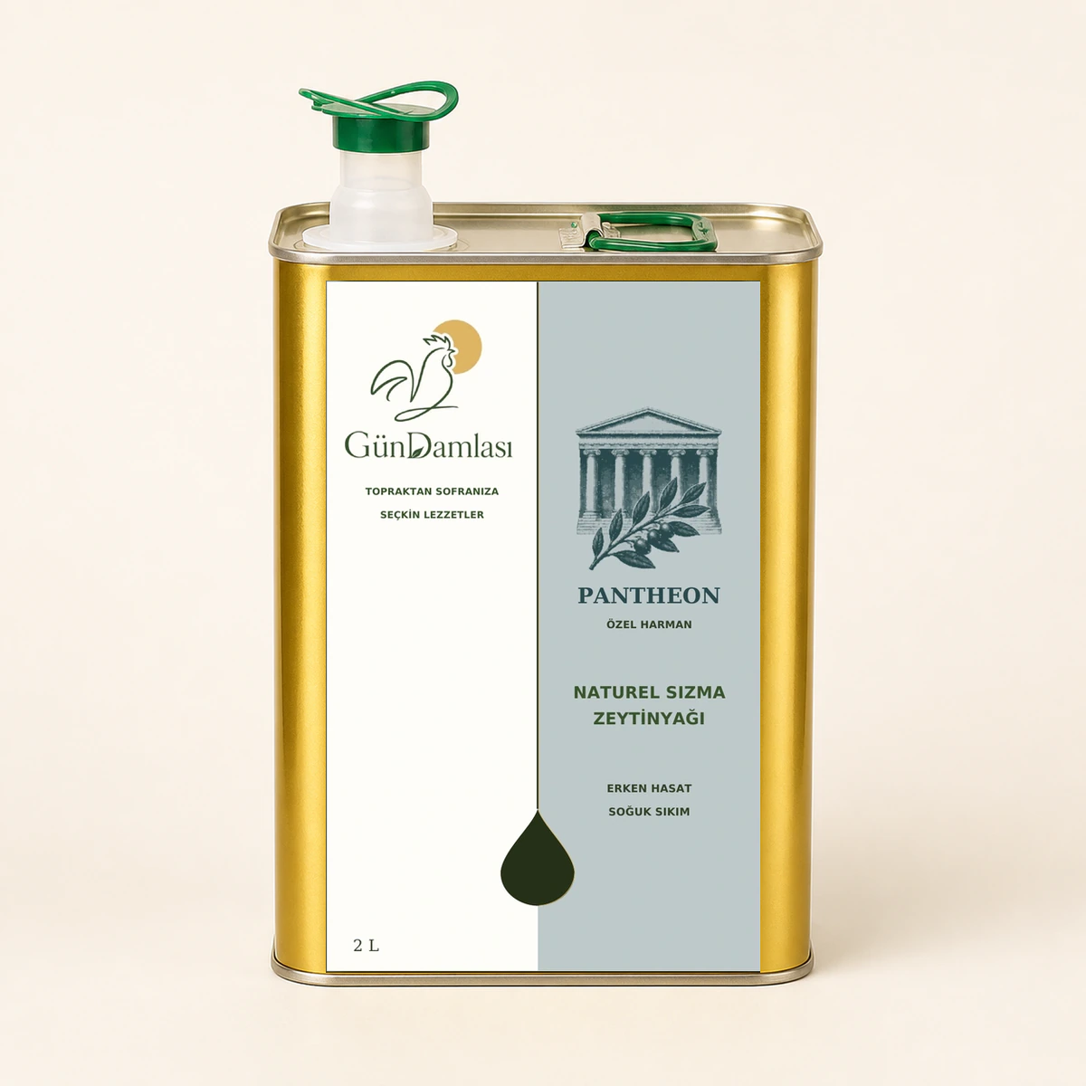 Pantheon 2 litre · Teneke ambalajı