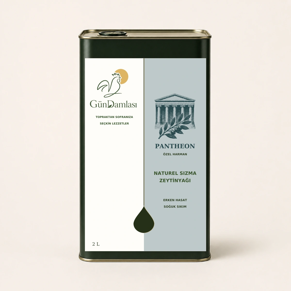 Pantheon 2 litre · Teneke ambalajı